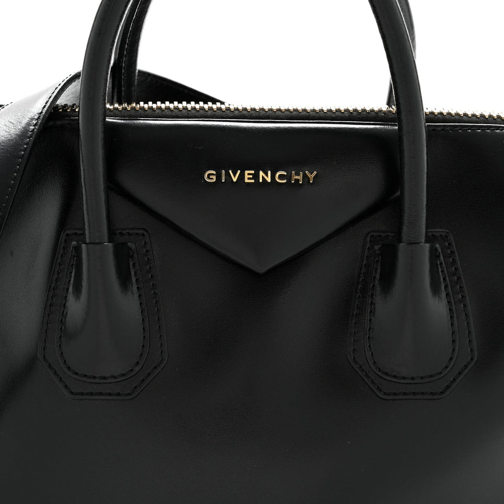 Shiny Lord Calfskin Medium Antigona Black