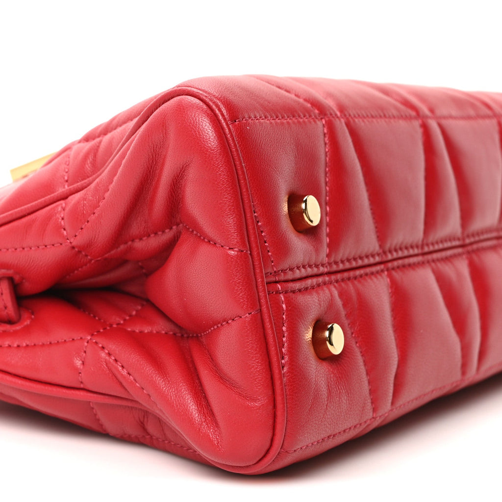 Nappa Trapuntata Small Medusa '95 Tote Bag Lipstick Red