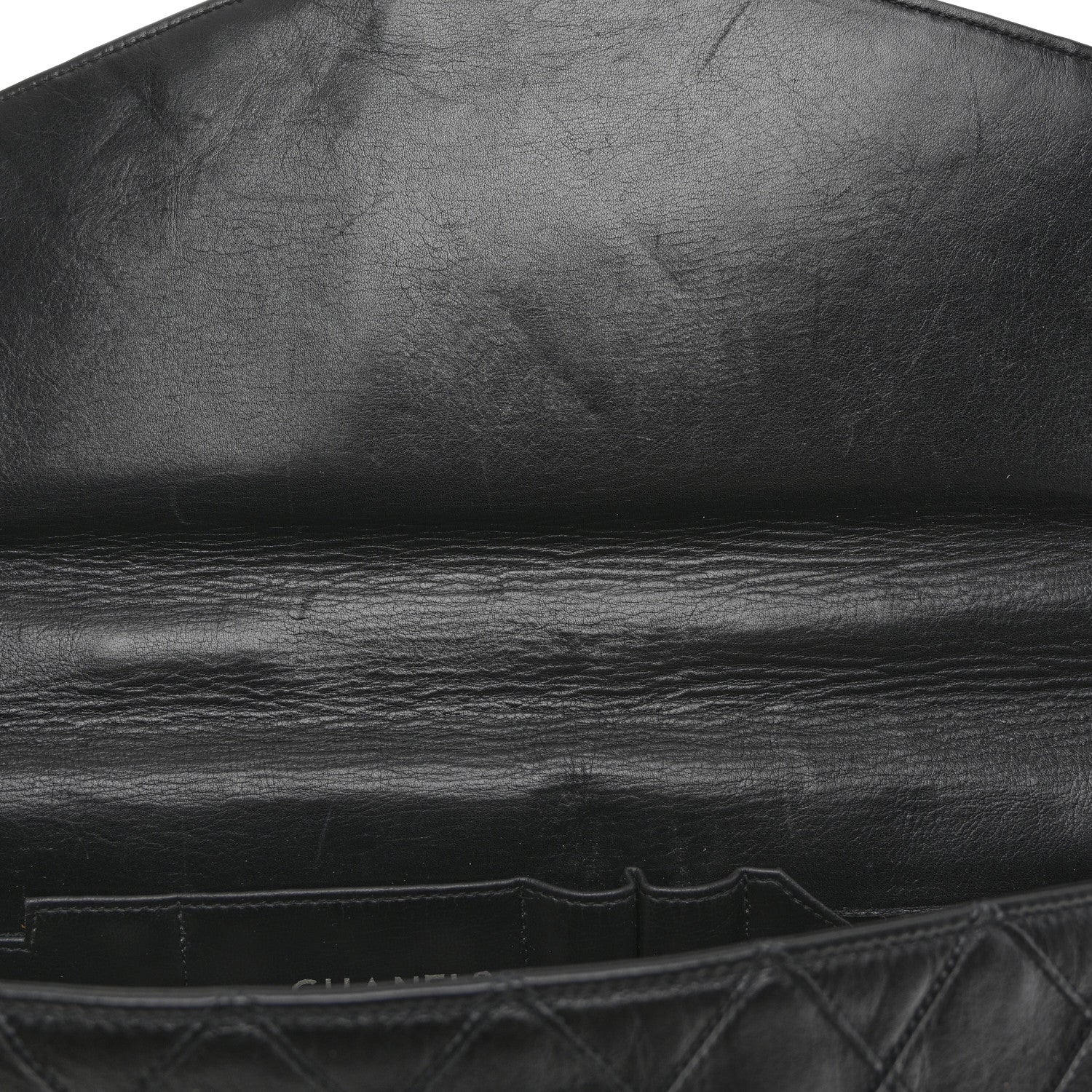 Lambskin Stitched Briefcase Bag Black