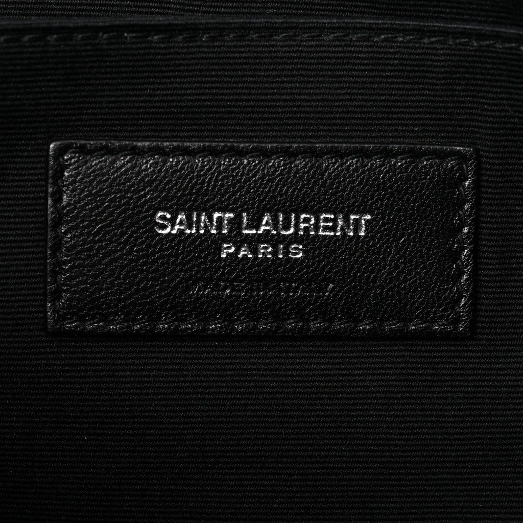 Linen Canvas Rive Gauche Zipped Pouch Black