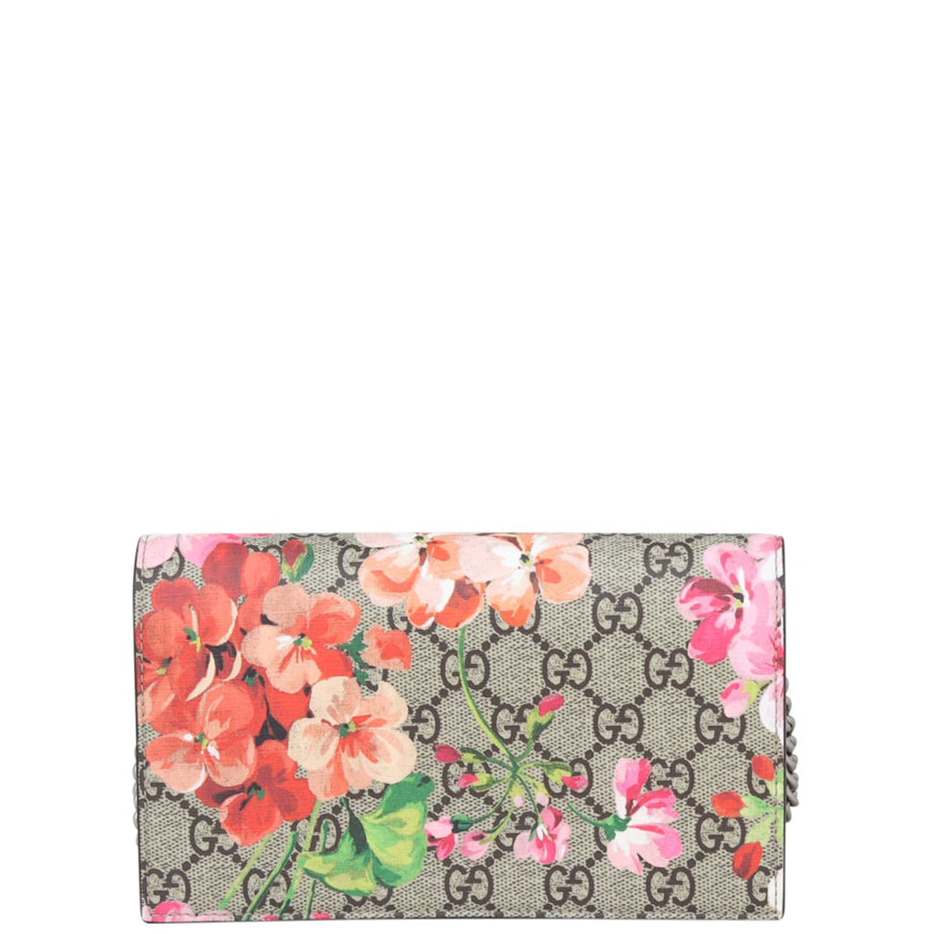 Gucci GG Supreme Blooms Chain Wallet