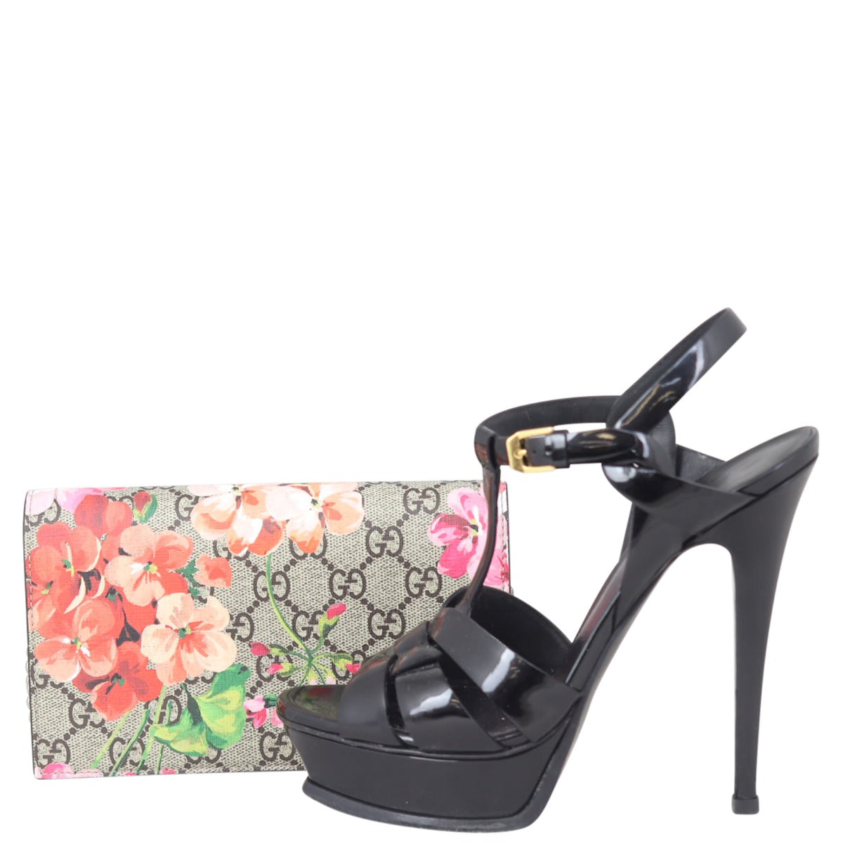 Gucci GG Supreme Blooms Chain Wallet