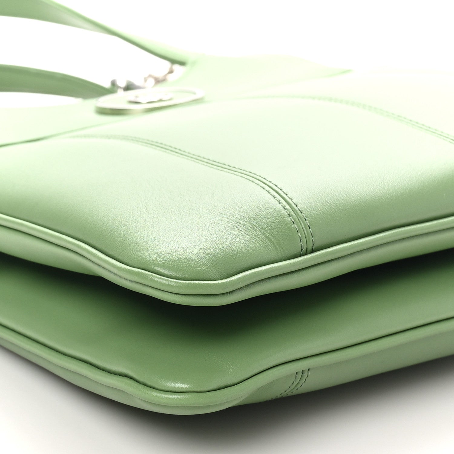 Senna Calfskin Petite GG Small Tote Bag Green Soil Grass