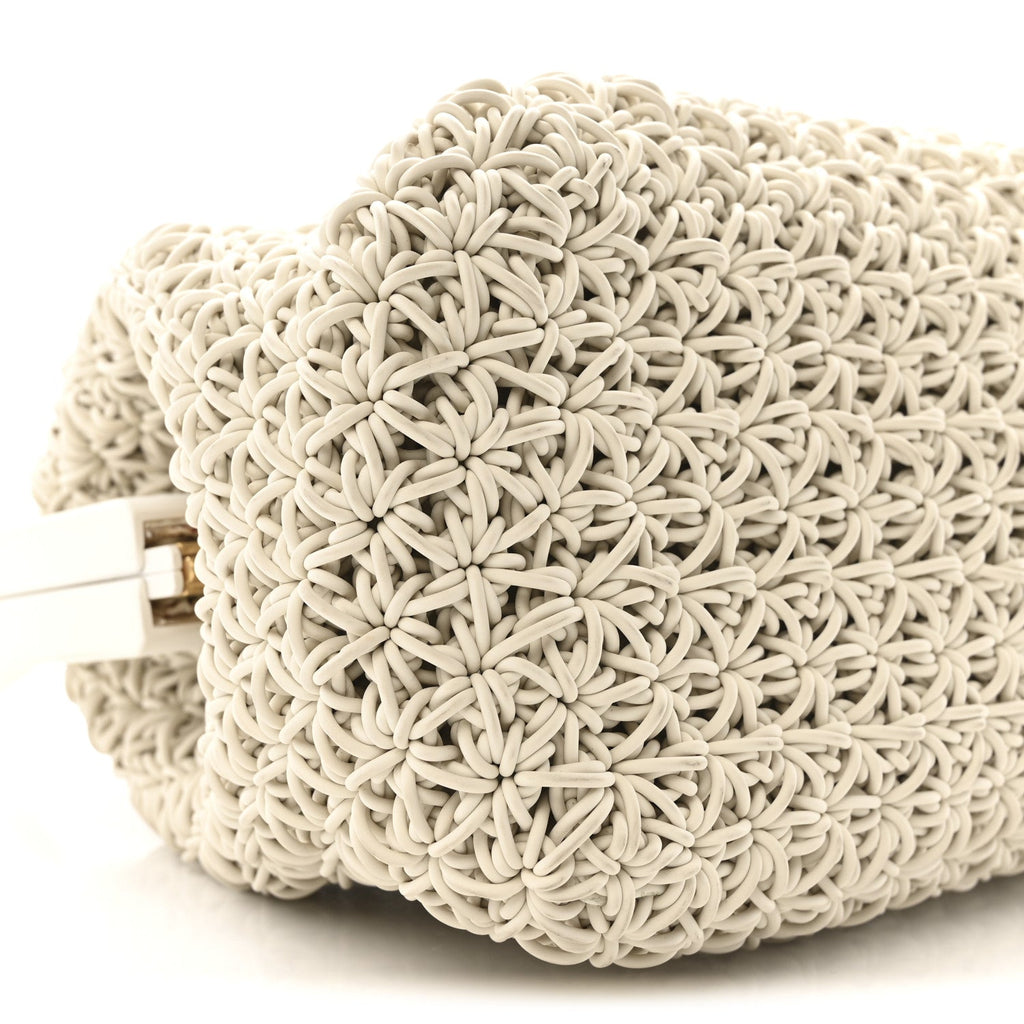 Rubber Crochet Medium The Point Triangle Bag Chalk