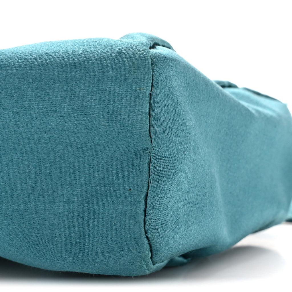 Satin Soft Evening Bag Turchese
