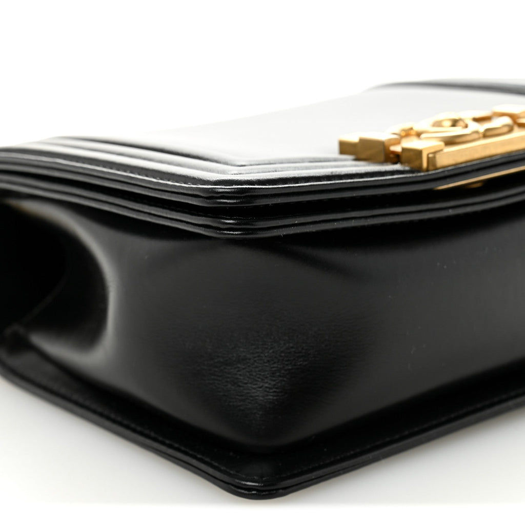 Calfskin Mini Boy Flap Black