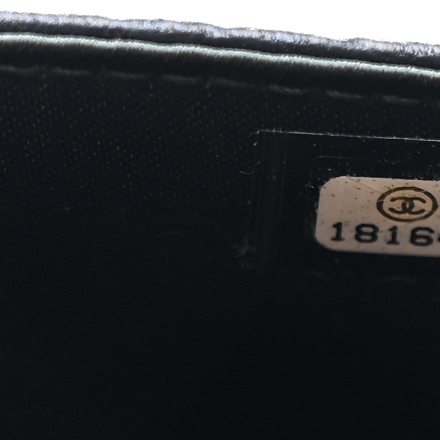 Metallic Lambskin Camellia Embossed Wallet on Chain WOC Navy