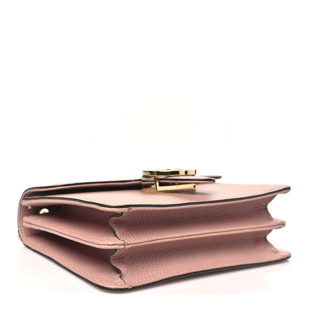 Dollar Calfskin Small Interlocking G Shoulder Bag Soft Pink