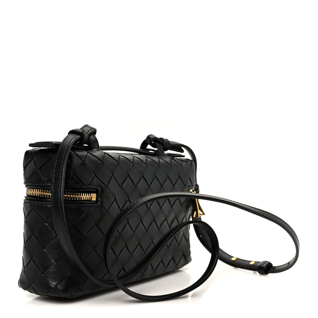 Calfskin Intrecciato Bang Bang Vanity Case Black