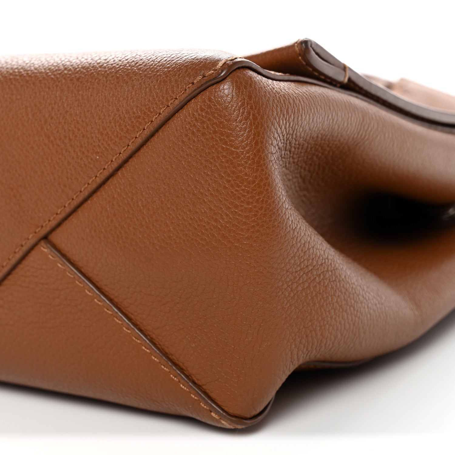 Soft Calfskin Lockme II Top Handle Cognac