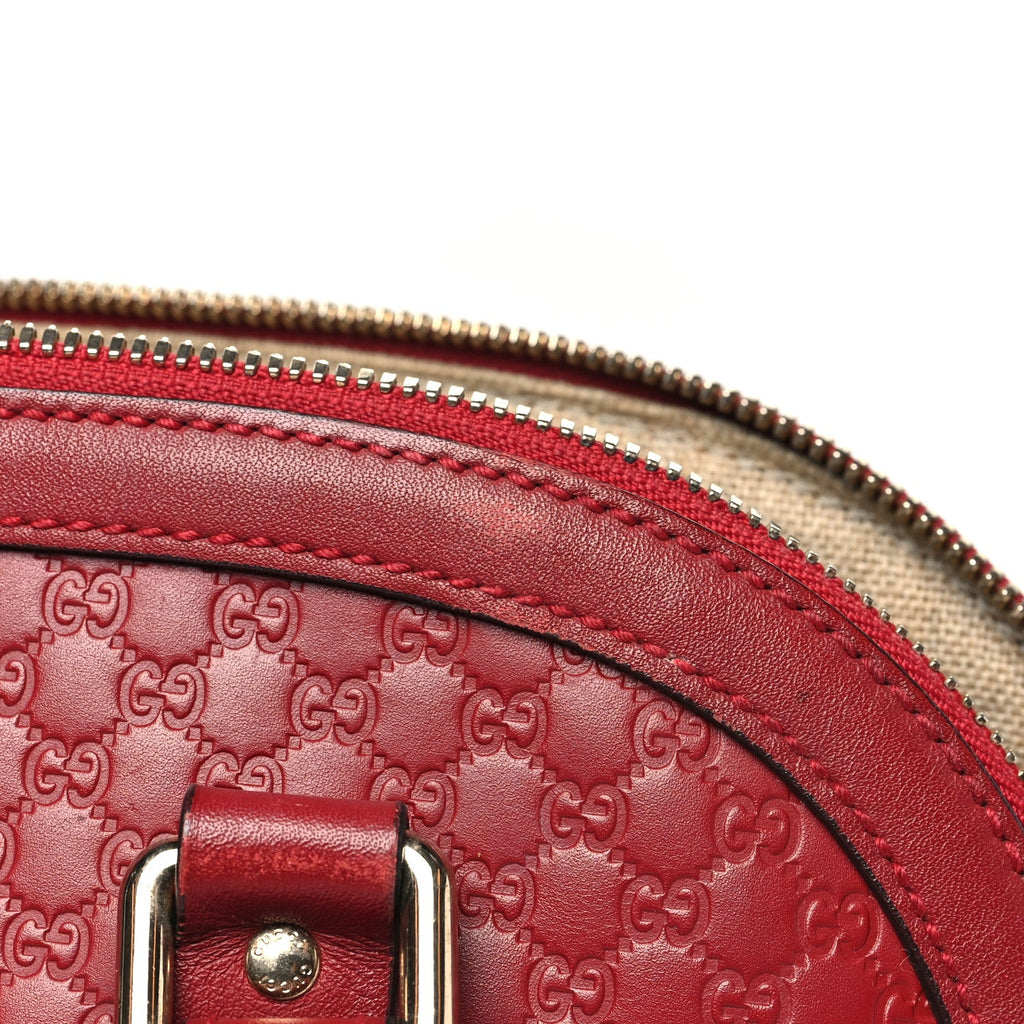 Microguccissima Medium Dome Bag Red
