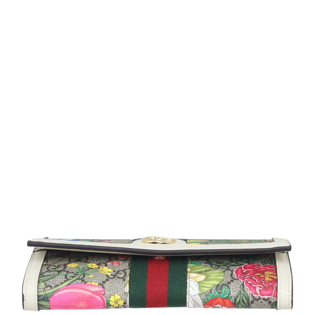 Gucci Flora GG Supreme Ophidia Continental Wallet