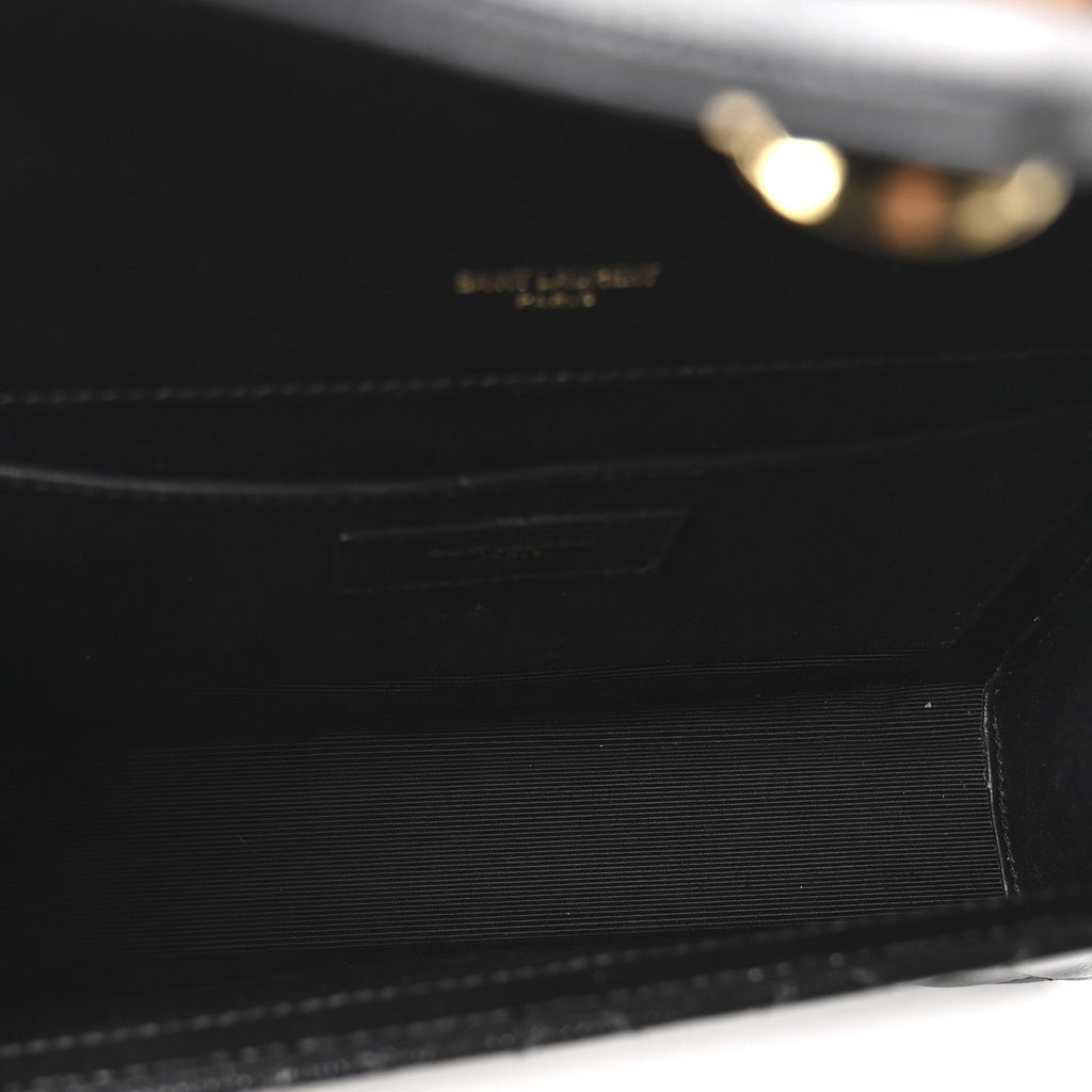 Grain De Poudre Textured Mixed Matelasse Triquilt Medium Monogram Satchel Black