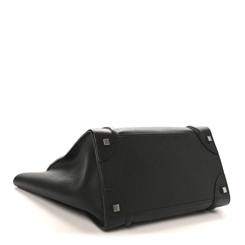 Drummed Calfskin Mini Luggage Black