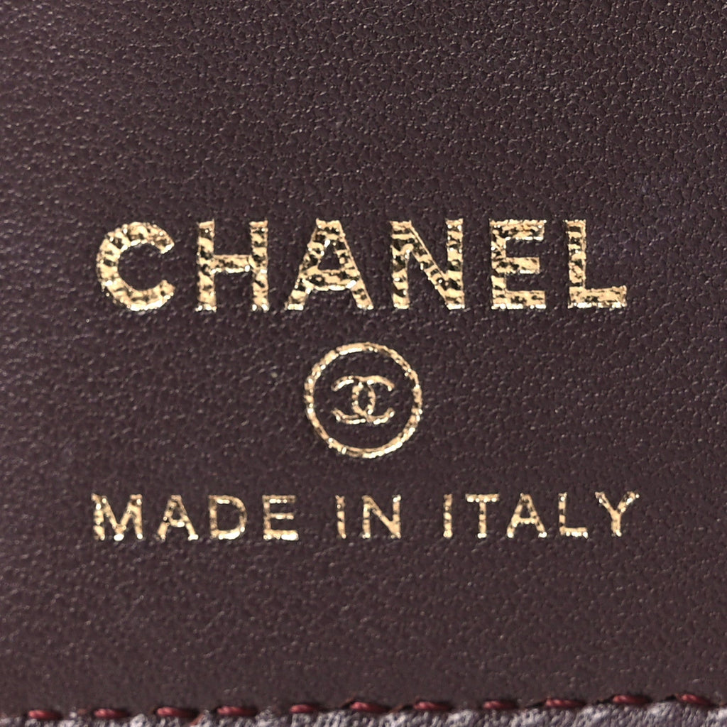Lambskin Quilted Passport Holder Black