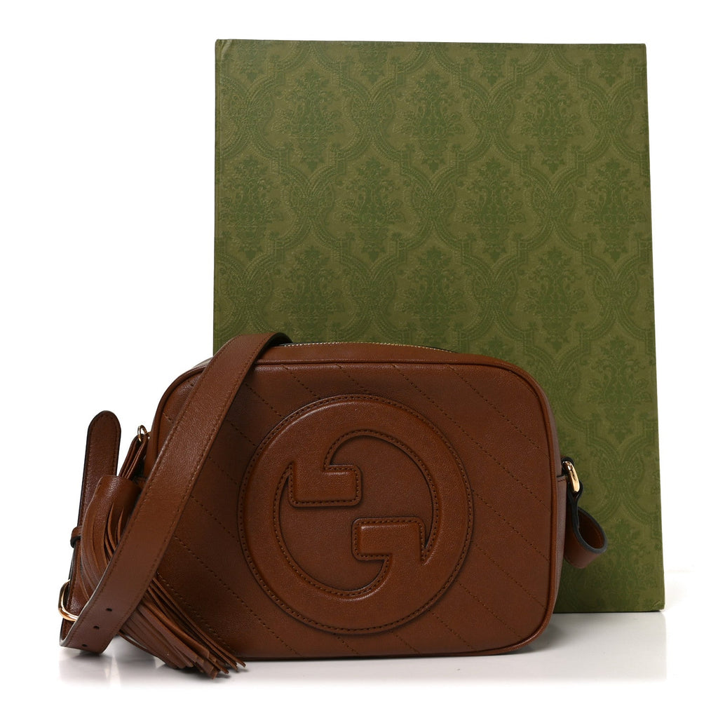Sakai Be Green Calfskin Diagonal Stitched Small Blondie Shoulder Bag Cuir