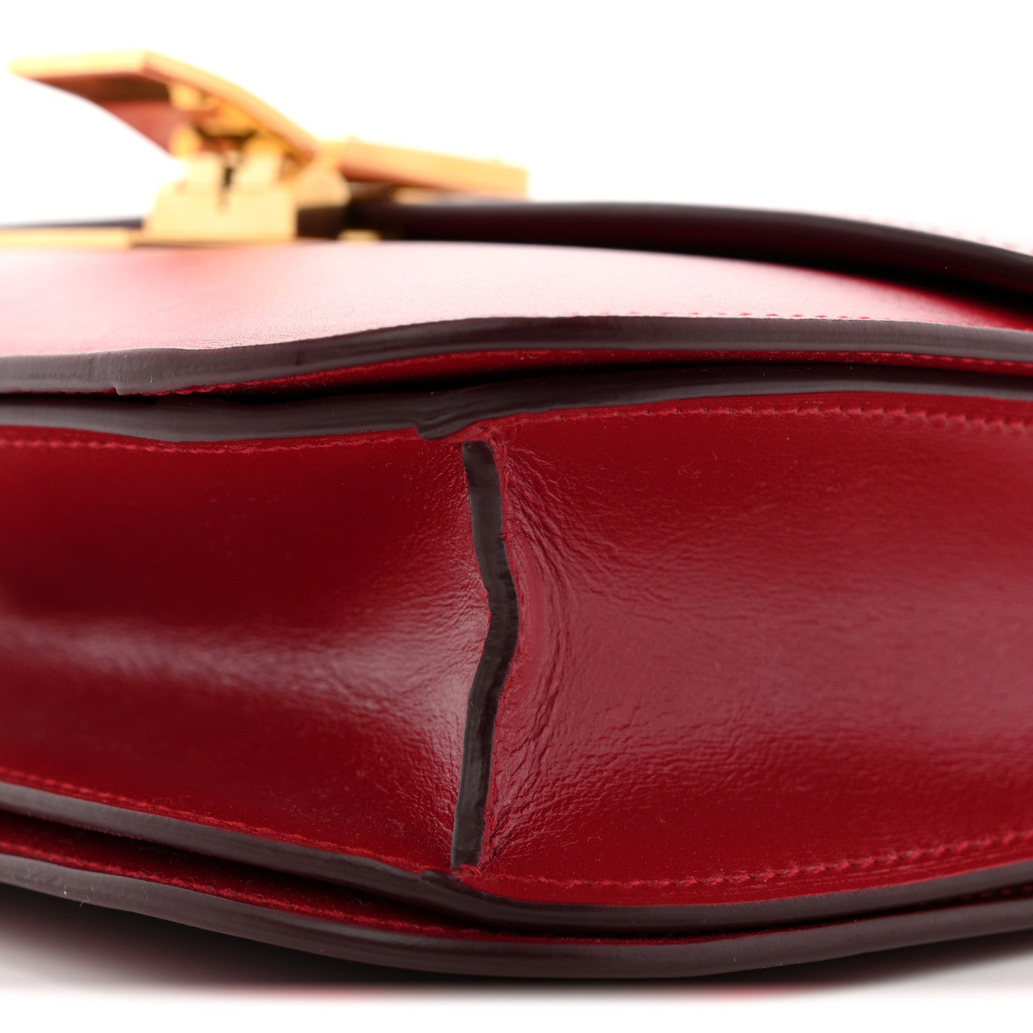 Box Calfskin Medium Classic Box Flap Bag Red