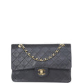 Chanel Classic Double Flap Medium | 2 Series Black Vintage Lambskin