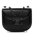 Calfskin Besace Clea Chain Triomphe Black