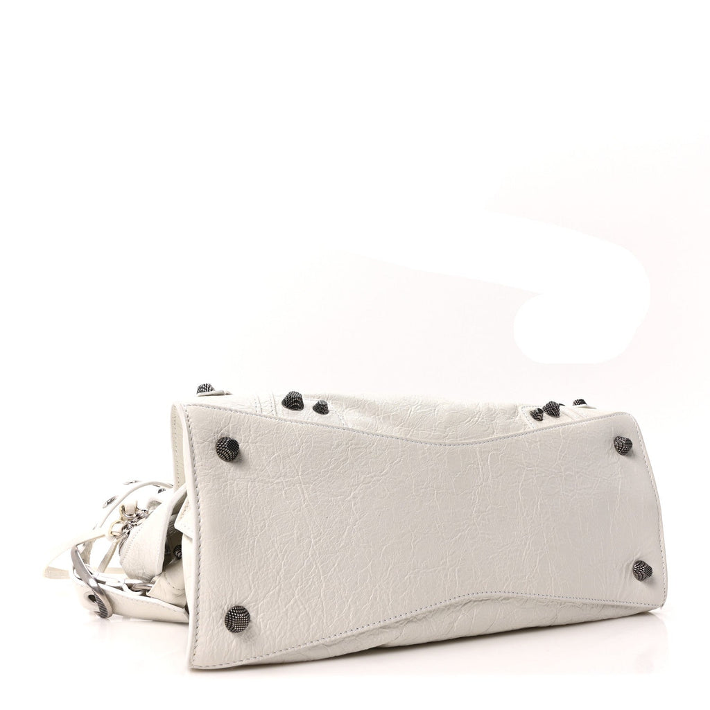 Agneau Arena Small Neo Cagole City Handbag Optic White
