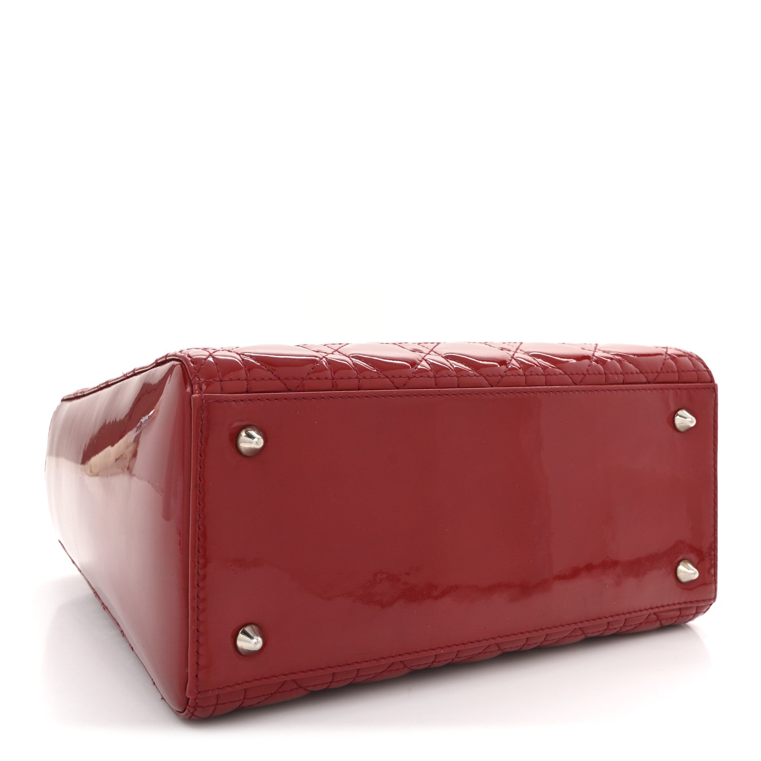 Patent Cannage Medium Lady Dior Red