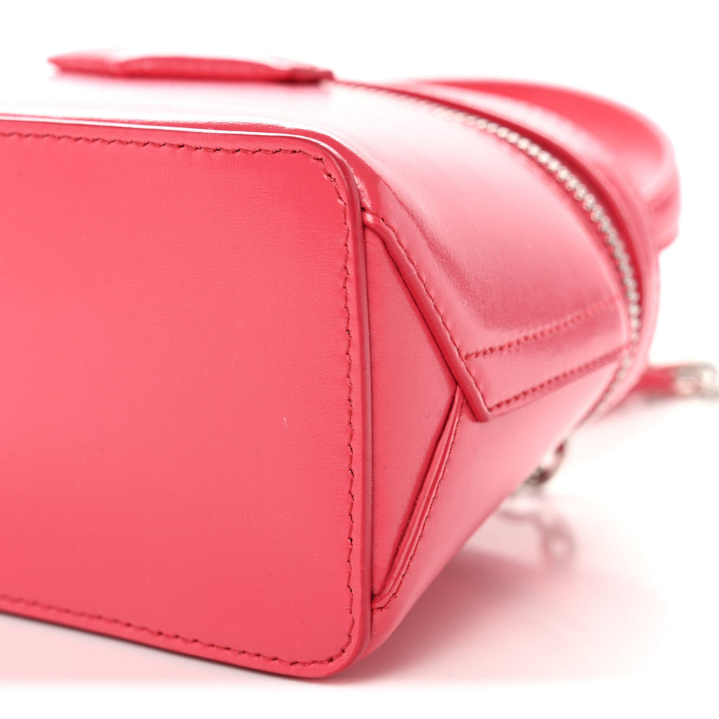 Box Calfskin Antigona Vanity Bag With Chain Neon Pink