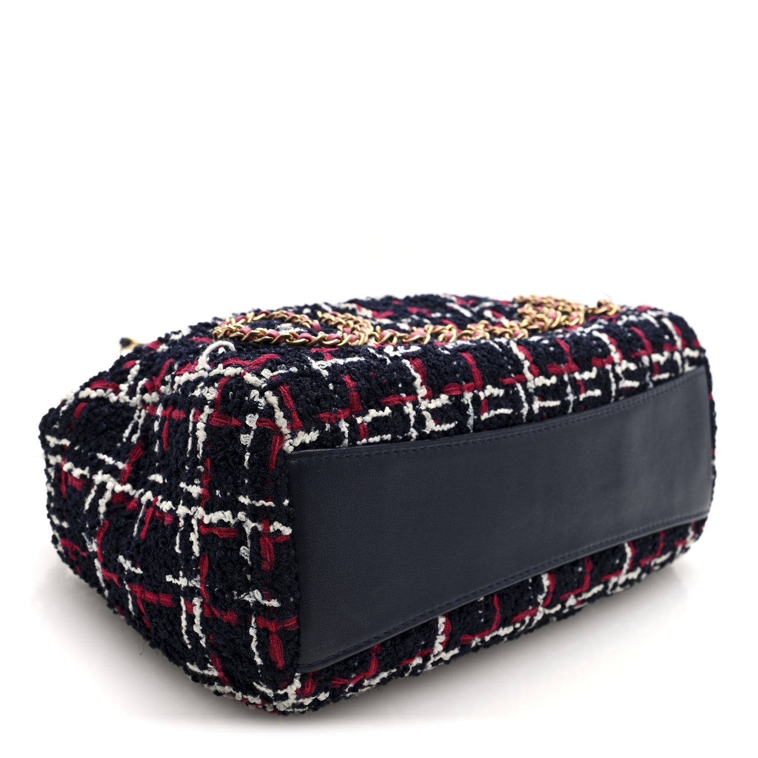 Tweed Calfskin Signe Hobo Navy Multicolor