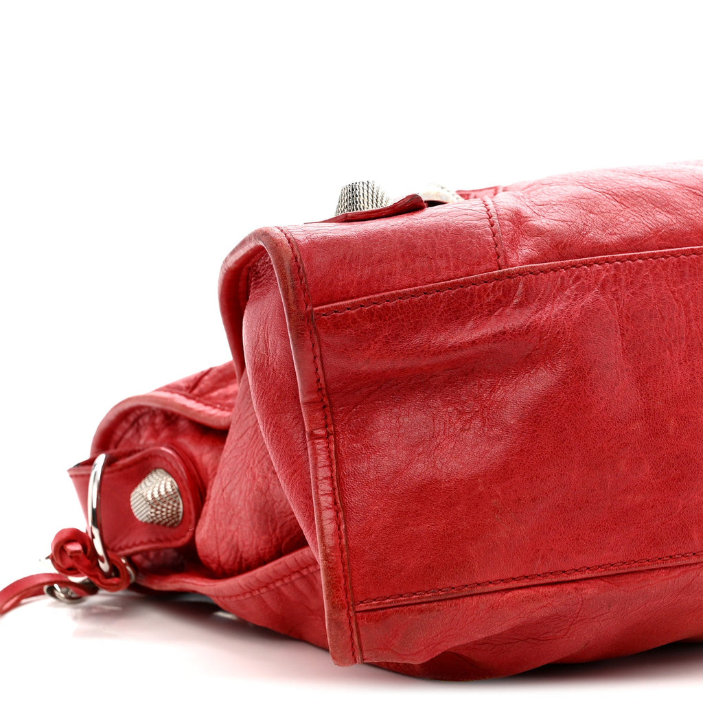Agneau Giant 21 Silver Hardware City Rouge Coquelicot