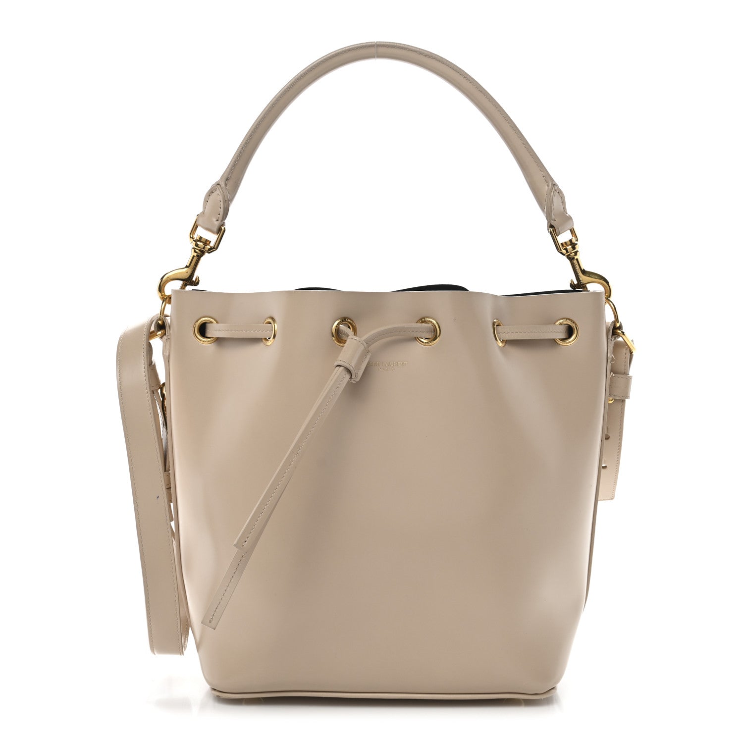 Calfskin Medium Emmanuelle Bucket Bag Nude Powder