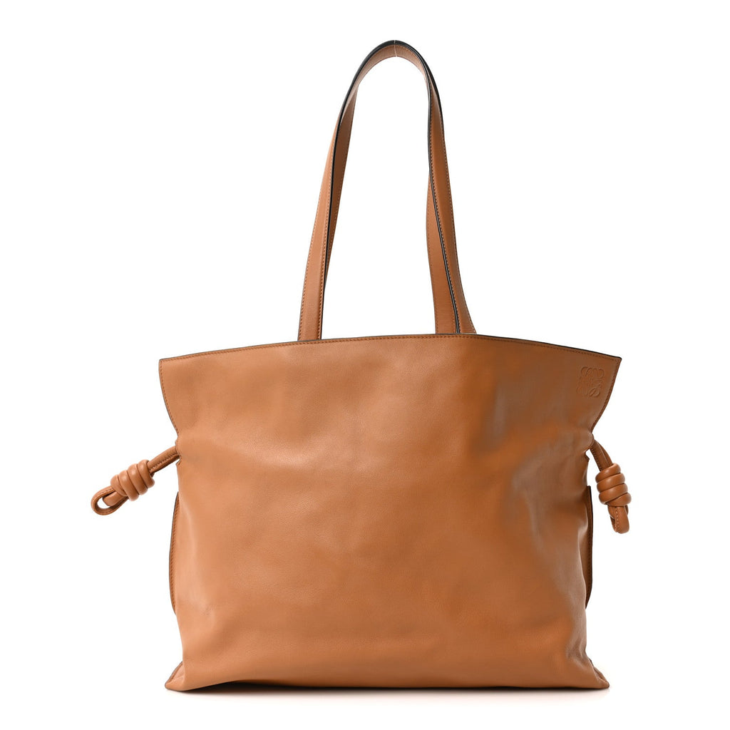 Calfskin Large Flamenco Knot Bag Warm Desert