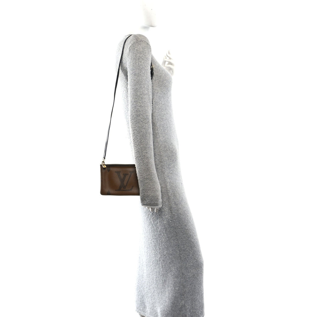 Reverse Monogram Giant Double Zip Pochette