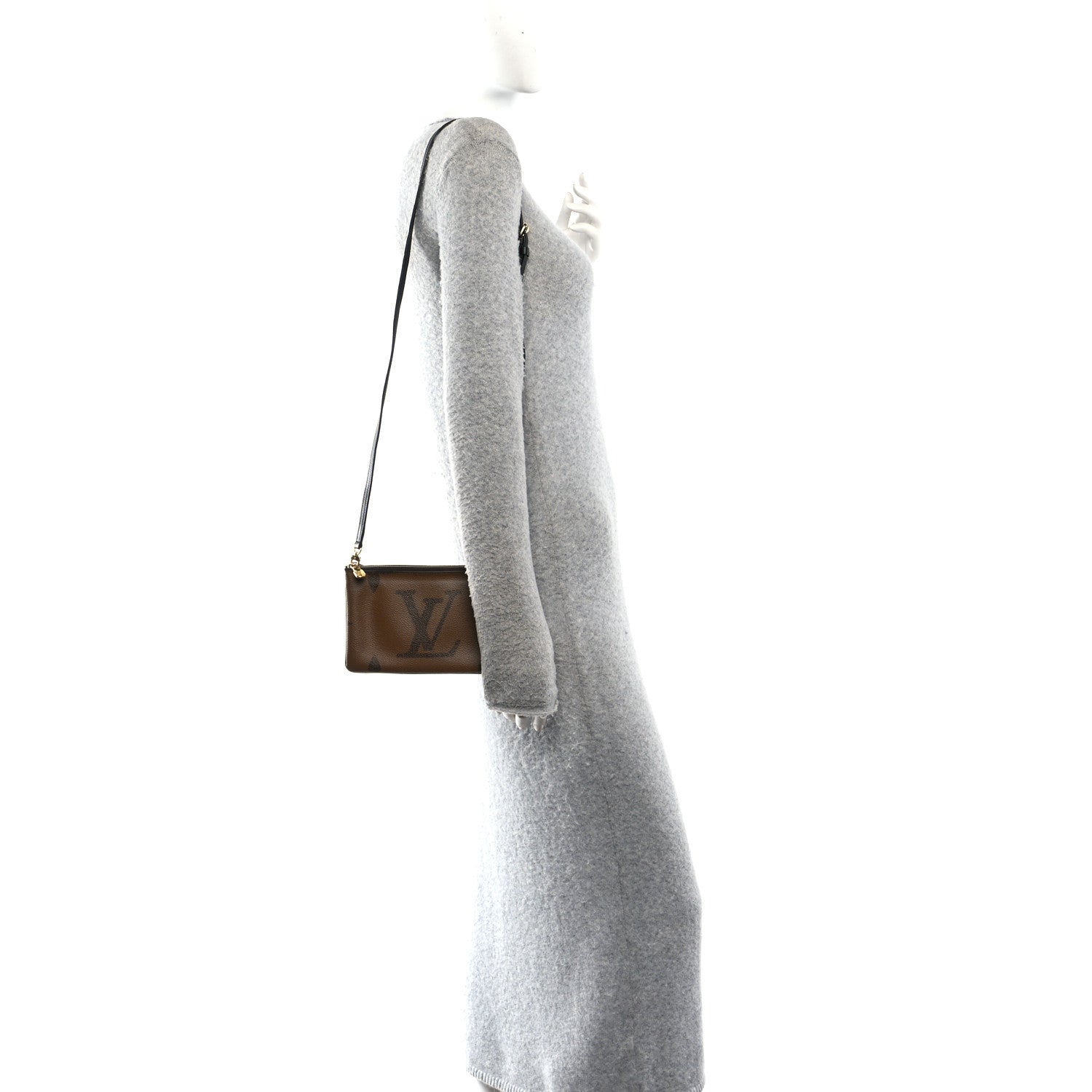 Reverse Monogram Giant Double Zip Pochette