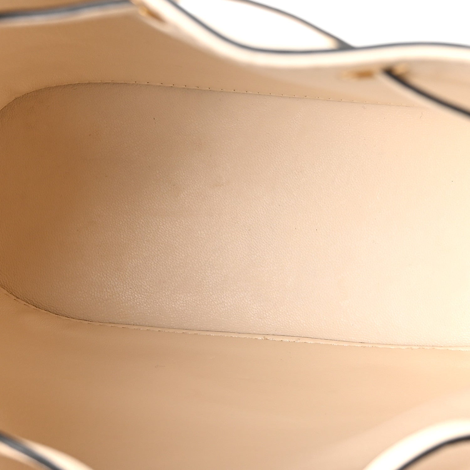 Nappa Mini VLogo Signature Chain Bucket Bag Light Ivory