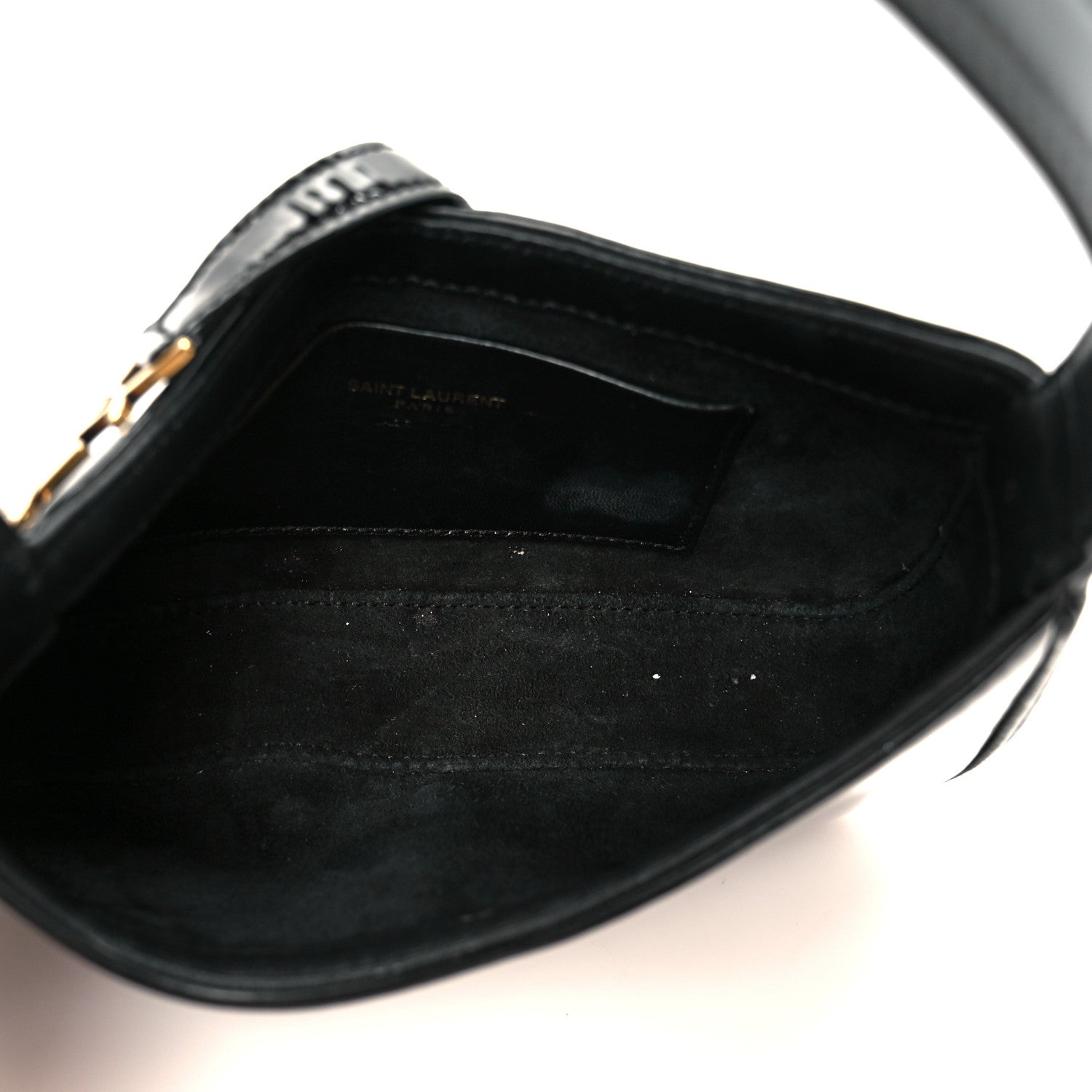 Patent Calfskin Le 5 A 7 Mini Hobo Black