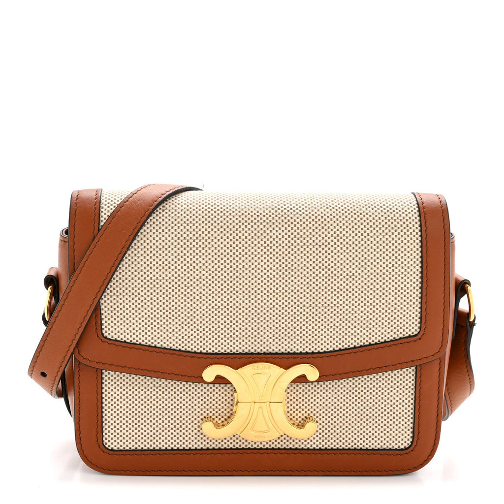 Textile Natural Calfskin Teen Triomphe White Tan
