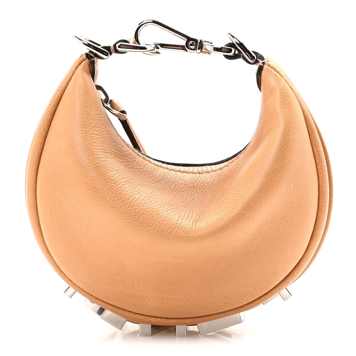 Vitello Grace Nano Fendigraphy Hobo Charm Miele Scuro