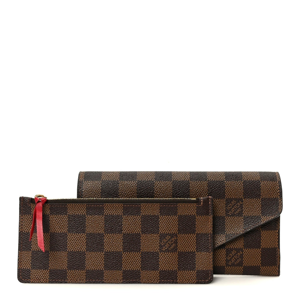 Damier Ebene Josephine Wallet Red