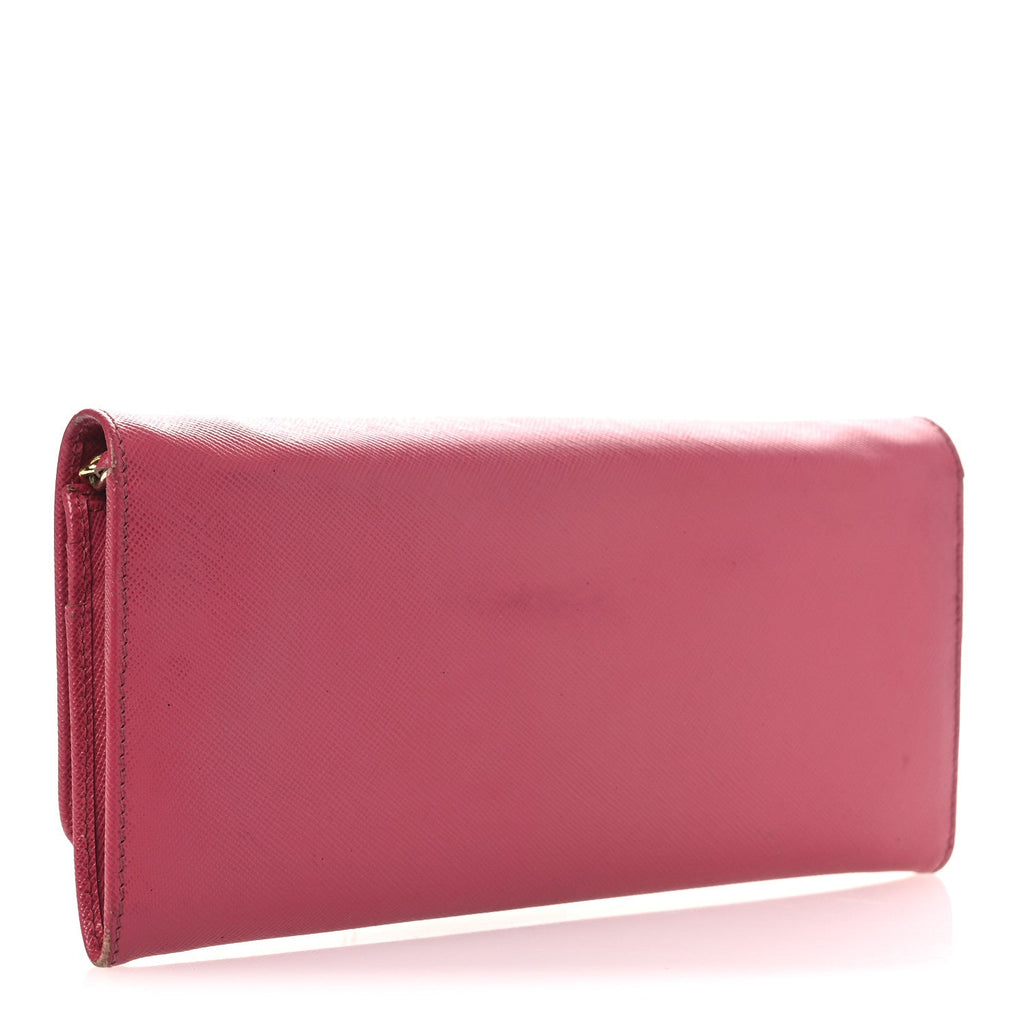 Saffiano Metal Oro Chain Wallet Peonia