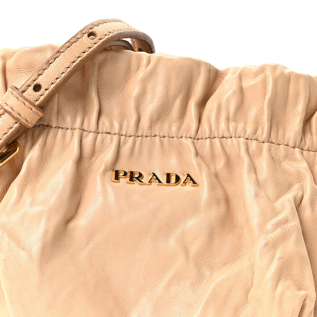 Nappa Antique Bucket Bag Beige