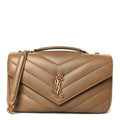 Lambskin Chevron Quilted Medium LouLou Natural Tan