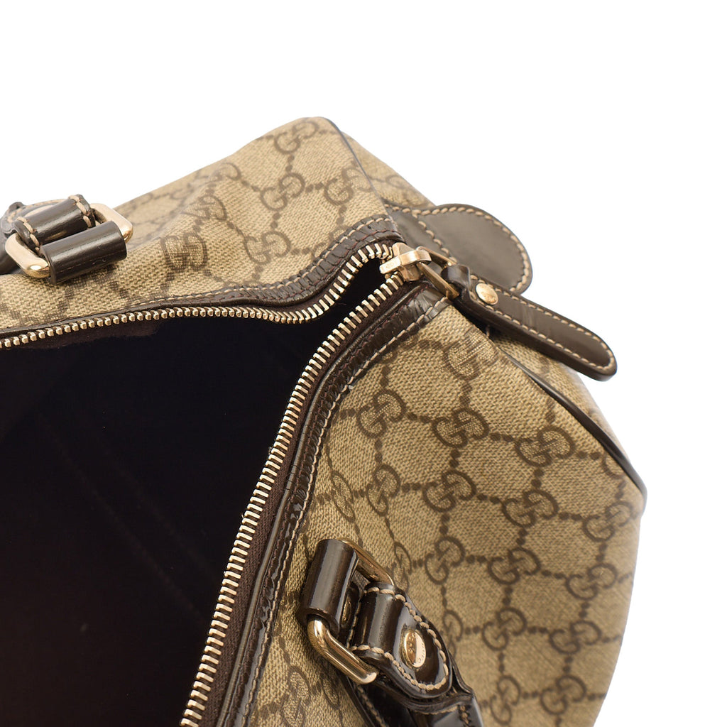 Gucci Top Handle Boston in GG Supreme, Leather