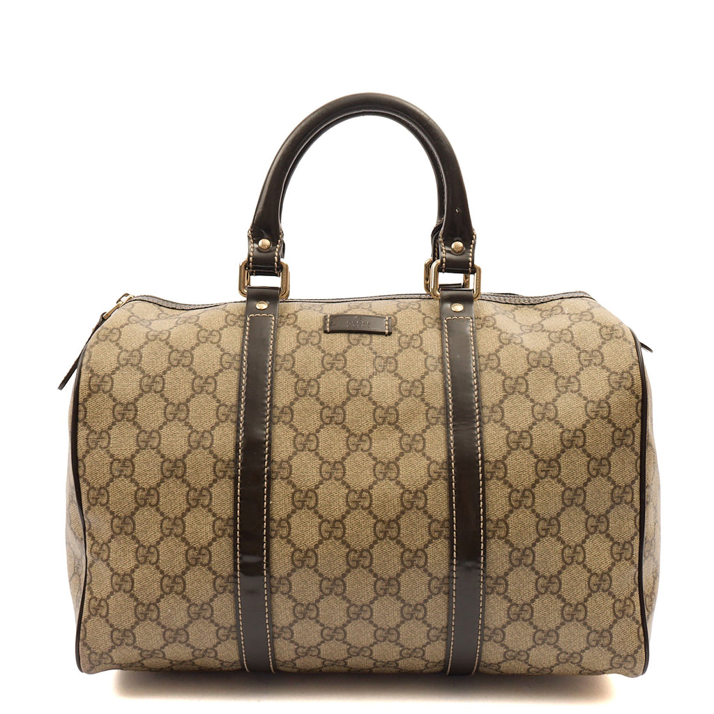 Gucci Top Handle Boston in GG Supreme, Leather