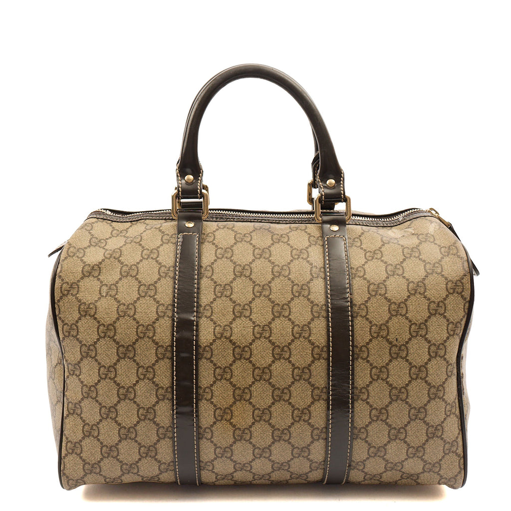Gucci Top Handle Boston in GG Supreme, Leather