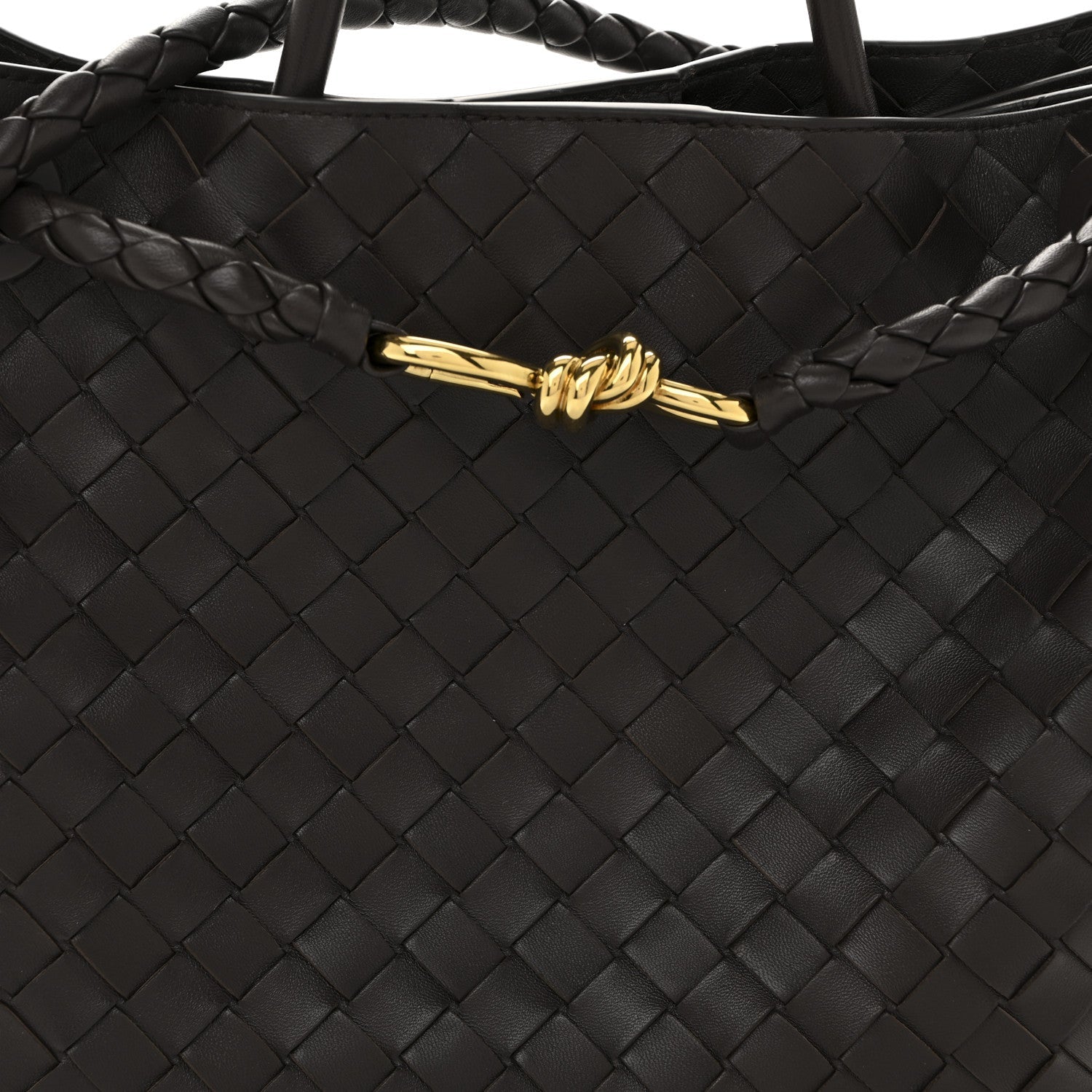 Nappa Intrecciato Medium Andiamo Shoulder Bag Fondant