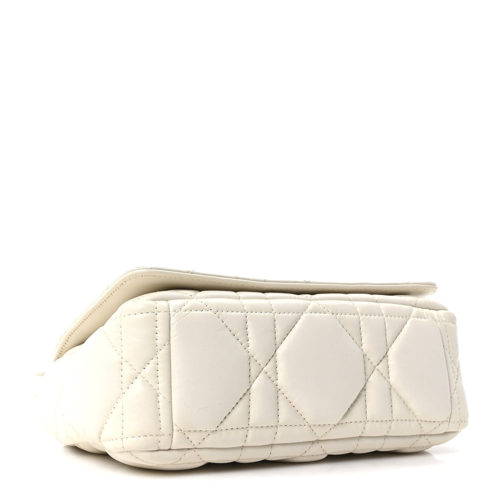 Calfskin Macrocannage Small Caro Bag White