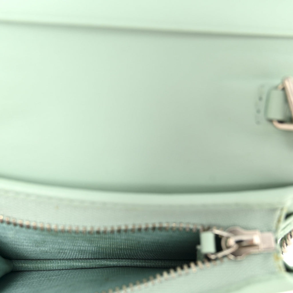 Calfskin Matelasse GG Marmont Mini Wallet On Chain Water Green