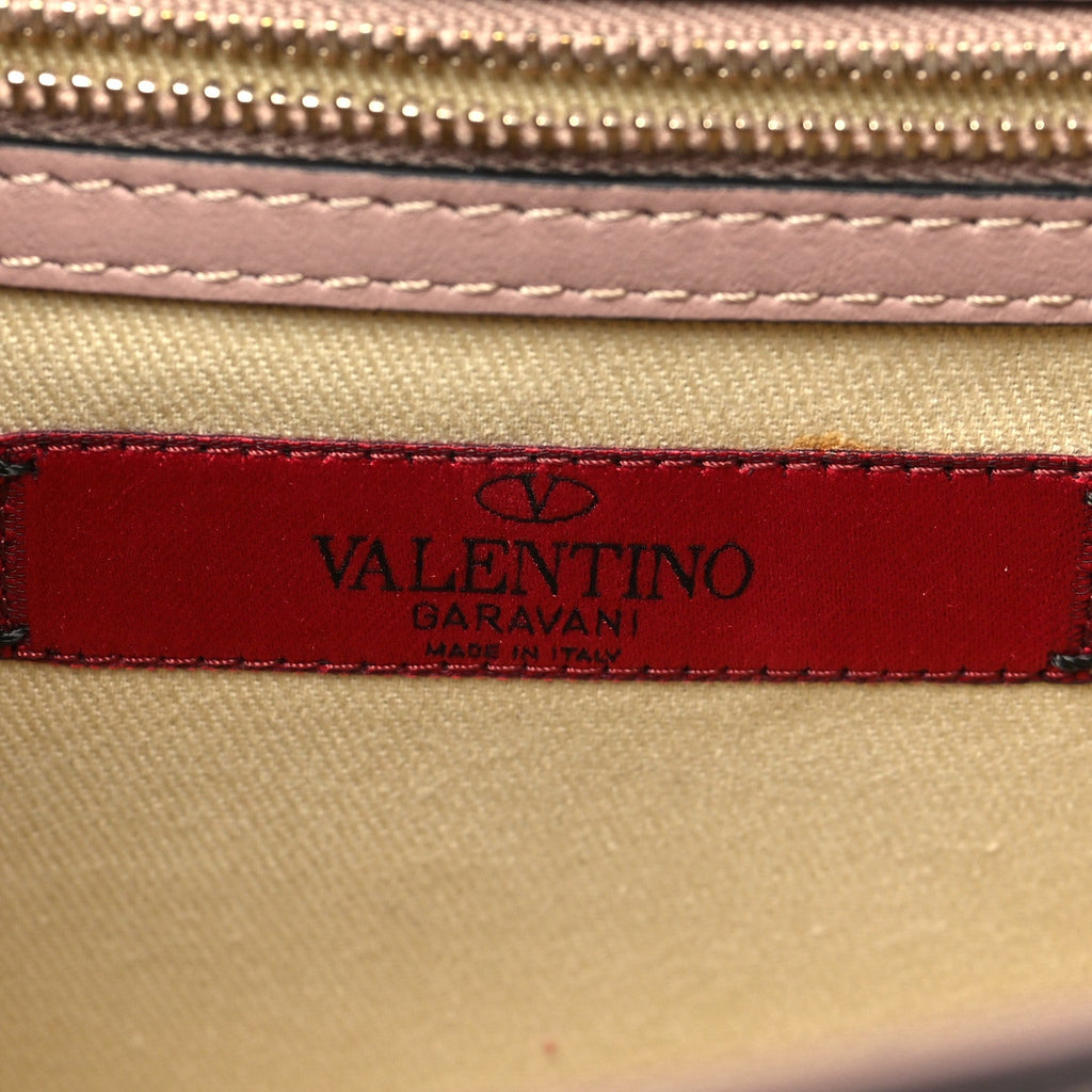 Vitello Medium Glam Lock Rockstud Flap Poudre