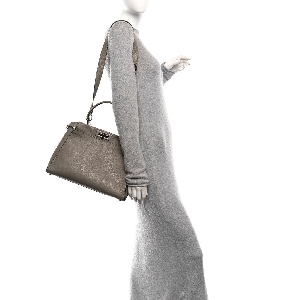 Cuoio Romano Selleria Medium Peekaboo Iconic Satchel Corda