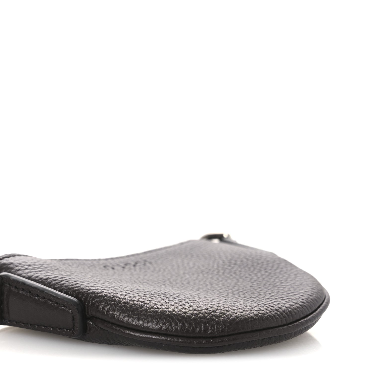 Pebbled Calfskin Mini B Shoudler Bag Brown