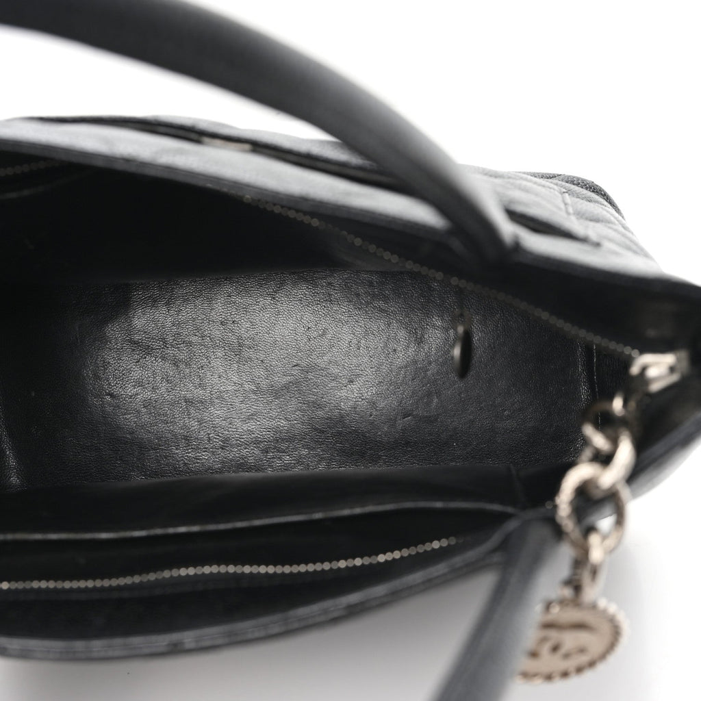Caviar Quilted Medallion Tote Black